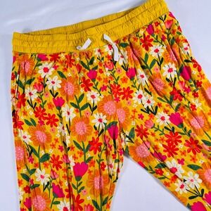 Little Sleepies Yellow Floral Pajama Pants - Pink, Orange, White, Green